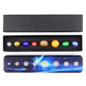 Solar System Eight Planets Opal Stone Set with Galactic Gift Box for Educational Gift