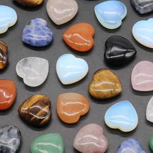 Heart Shaped Polished Natural Stone Healing Crystal Reiki Meditation Pocket Stone For DIY Jewelry Making Home Decor Gift