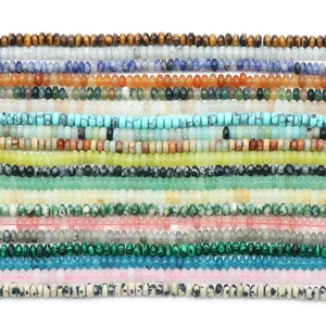 Natural crystal agate flat disc abacus beads 2x4mm for DIY jewelry making material