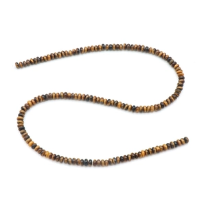 Tiger eye stone rondelle spacer beads with natural brown texture for DIY jewelry making