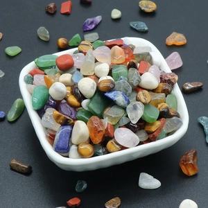 Natural Crystal Agate Irregular Tumbled Stone Chips Polished Healing Gemstone For Home Decor DIY Jewelry Making Craft Materials