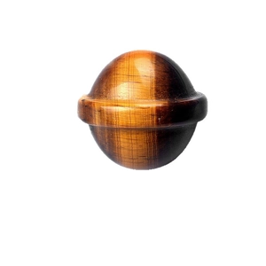 Tiger Eye natural crystal mini planet UFO figurine with unique silky stone texture
