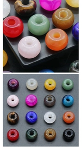 Perles en agate et cristal naturel poli de 6 mm avec seize couleurs variées
