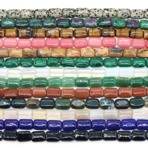 Flachlage von 13x18mm natürlichen Edelsteinperlen in verschiedenen Farben für DIY-Schmuck