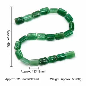 Natürliche Grüne Aventurin Edelsteinperlen 13x18mm Rechteck für die Schmuckherstellung