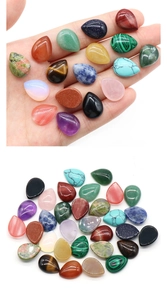 Mix di pietre naturali a forma di goccia per gioielli, gemme lucidate da 12x16mm