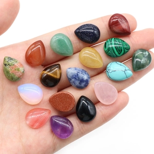 Mix di 16 gemme di cristallo naturale a goccia e cabochon lucidati per gioielli fai-da-te
