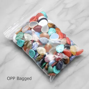 Mezcla de piedras semipreciosas en forma de gota y cristales para joyas en bolsa OPP
