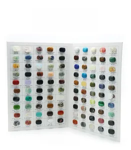 Detailed physical chart featuring 100 assorted natural crystal and semi-precious stone samples