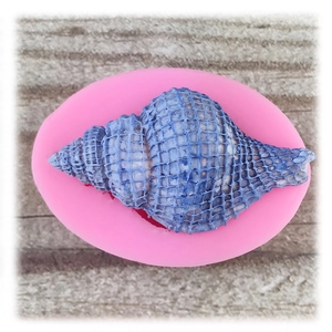 Detail der Silikonform für Muscheln mit realistischer Textur für DIY Schokolade und Kuchendekor