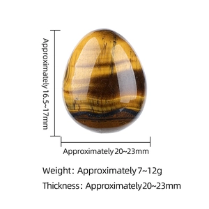Natural 20mm Tiger Eye crystal egg stone with polished gold and brown healing mineral texture