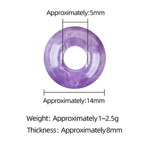 Natural purple amethyst rondelle beads 14mm with dimensions and weight specifications