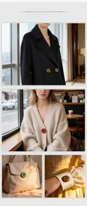 30mm natural stone decorative buttons shown on coats and cardigans for styling