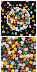 Makro-Detail bunter 8mm Edelsteinperlen mit 2mm Löchern für DIY-Schmuckherstellung