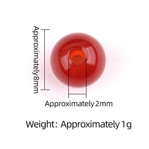 8mm Roter Achat Tigerauge Rundperle mit 2mm großem Loch für DIY Schmuckherstellung