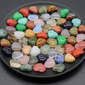 Cabochon in Pietra Naturale e Cristallo a Forma di Cuore per Fai da Te Gioielli Pietre Lucidate Gemme Sciolte