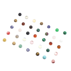 30pcs assorted round cabochon natural agate crystal stones for DIY jewelry making