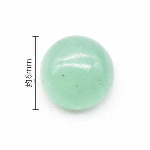 Approx. 6mm natural light green round crystal gemstone bead with a smooth polished finish
