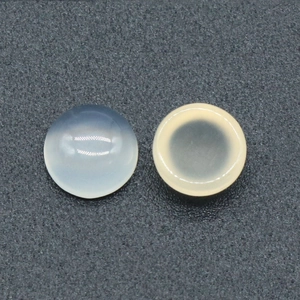 Cristalli cabochon tondi naturali da 6mm in blu chiaro e bianco per gioielli fai da te