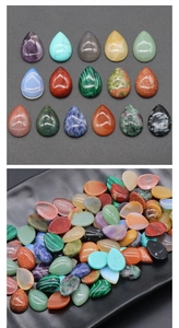 Cabujones de lágrima de cristal natural surtidos de 13x18mm para joyería artesanal DIY