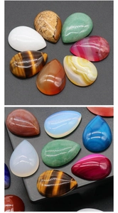Pierres en cristal taillées en goutte pour bijoux DIY avec finitions polies variées