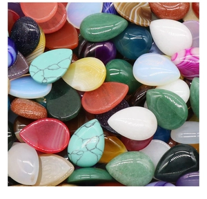 Cabochons en pierre naturelle en forme de goutte polis pour la création de bijoux DIY