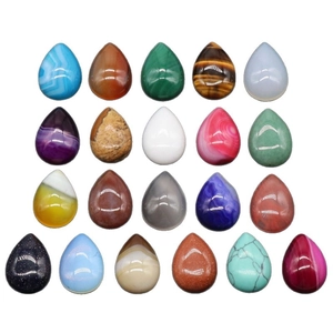 Ensemble de pierres précieuses en cristal naturel en forme de goutte pour bijoux DIY