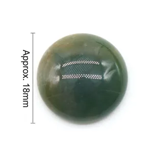 Green natural crystal round cabochon 18mm diameter for DIY jewelry making
