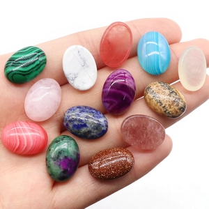 Cabujones ovalados de piedras naturales multicolores para la creación de joyas DIY
