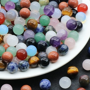 Mélange de perles en pierre naturelle polie de 10 mm pour la création de bijoux