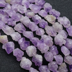 Perline Sciolte in Pietra Grezza di Ametista Naturale Cristallo Viola Irregolare Forate per Creazione di Gioielli Fai da Te Collane
