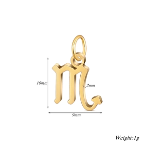 Pendentif Scorpion en or poli pour bijoux DIY avec détails de taille 10x9mm inclus