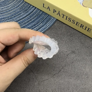 Highly transparent U-shaped silicone nail mold with flexible ocean wave texture