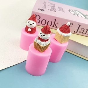 Pink silicone mold for Christmas strawberry snowman chocolates and festive desserts