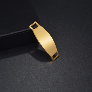 Gebogen gouden roestvrijstalen plaatje met spiegelglans voor DIY sieraden maken