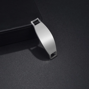 Gebogen roestvrijstalen rechthoekige connector voor DIY-sieraden en armbanden