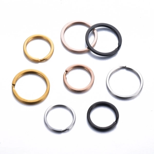 Stainless Steel Flat Key Ring Circular Double Loop Split Ring For DIY Jewelry Making Keychain Pendant Connectors Men Women