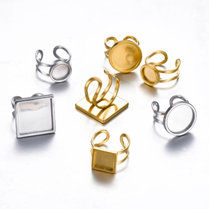 Details verstellbarer Ringrohlinge in Gold und Silber für DIY Edelsteinschmuck