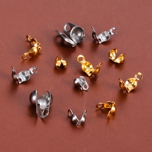 Stainless steel clasp beads and ball chain connectors for DIY jewelry making in gold and silver