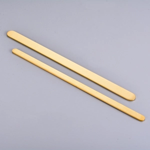 Polished gold rectangular metal strips for DIY jewelry engraving and crafts