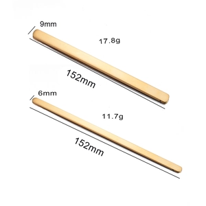 Polished stainless steel blank C-shape open bracelets for DIY jewelry making in gold finish
