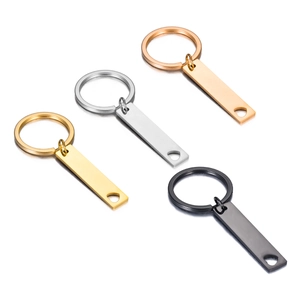 Stainless steel geometric keychains in gold, silver, rose gold and black with heart cutouts
