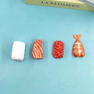DIY silicone mold set for realistic salmon and roe sushi miniatures and resin crafts