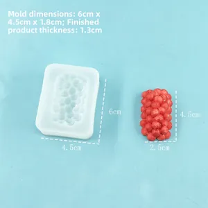 Silicone mold with size measurements for making DIY salmon roe sushi or berry resin crafts