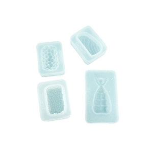 4-piece set of translucent silicone sushi molds for DIY resin casting and food-grade baking