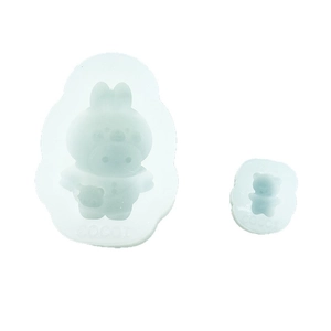 DIY Miffy rabbit and bear silicone mold set for handmade candle and soap making