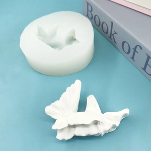 Silicone butterfly mold for DIY resin plaster and fondant with detailed wing texture