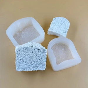 Realistic Toast Shape Silicone Mold For DIY Handmade Bread Slice Candle Gypsum Craft Baking Mold Kitchen Tool Accessory