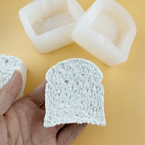 Silicone toast mold for DIY candles and soaps showing realistic bread texture and finish