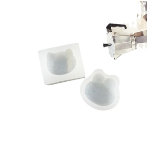 Translucent cat and rabbit silicone molds for DIY chocolate or resin crafts